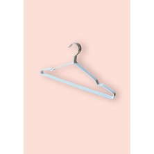 PremiumPort Beyaz Silikon Kaplı Metal Elbise Askısı, 30 Adet, Kaydırmaz, Dayanıklı