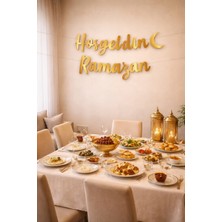 Okavango "hoş Geldin Ramazan" Dekorlu Süsü, Ramazan Süsleri, Ramazan Tavan Süsü Ürünleri Ramazan Süsleri, Sahur Iftar Gold