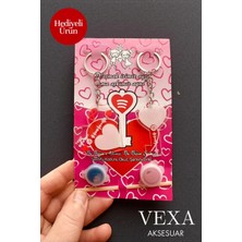 Vexa Aksesuar 2'li Parmak Izi Çift Anahtarlık Seti Sevgili Anahtarlık Arkadaş - Sevgililer Günü Hediyelik Set