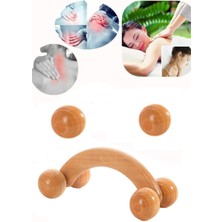 Feyza Design Doğal Ahşap Masaj Rulosu, Sırt ve Kaslar Için Rahatlatıcı Alet