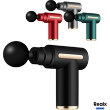 Feyza Design Mini Titreşimli 4 Başlıklı Profesyonel Masaj Tabancası ve Aleti