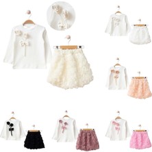 Gültekin Bebe Lumia  Fiyonklu Güllü Lase Etekli Kız Takım 2-5 YAŞ-4131252 - Siyah