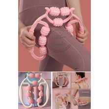 Feyza Design Kas Gevşetici Masaj Aleti, 9 Tekerlekli, Ayarlanabilir, Lenf Drenaj Rulosu