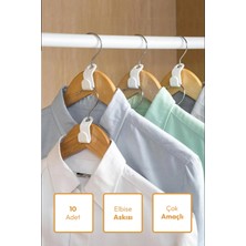 PremiumPort 10'lu Çok Amaçlı Askı Çoklayıcı Kanca ve Klips Seti, Dolap Için Ideal