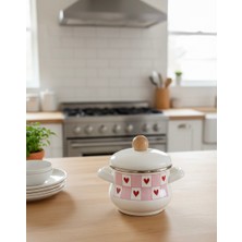 Alev Emaye Mini Tencere Yumurta Haşlama Mama ve Sos Tenceresi 12CM 900ML