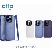 Otto Tech Buzlu Mat Şeffaf Kılıf Lacivert Iphone 13/14 Uyumlu