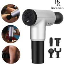 Feyza Design Sessiz ve Şarjlı 4 Başlıklı Profesyonel Tüm Vücut Masaj Tabancası