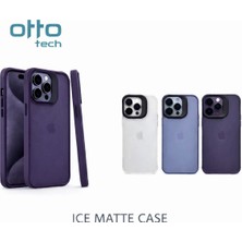 Otto Tech Buzlu Mat Şeffaf Kılıf Mor Iphone 13/14 Uyumlu