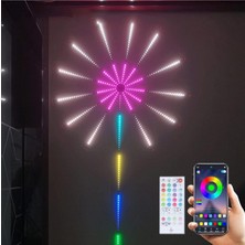 Allians Renkli Fişek LED Lamba, Ses ve Telefon Kontrollü Büyük Boy