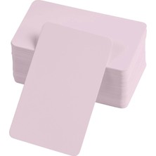 Eco Lounge Boş Kelime Kartları 5x8 cm - 50 Adet Oval Kenarlı | Tabu & Not Kartları - Pembe