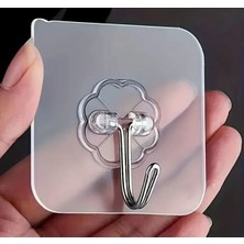 PremiumPort 2'li Şeffaf Güçlü Kendinden Yapışkanlı Kapı ve Duvar Askısı