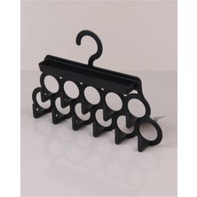 PremiumPort Çok Amaçlı Takı ve Eşarp Askısı, Dolap Içi Düzenleyici Siyah