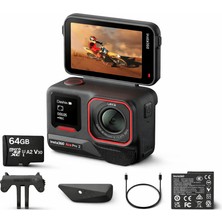 INSTA360 Ace Pro 2 Aksiyon Kamerası 1800 mAh Batarya Kapasitesi ile 64GB Shoot Ready Set