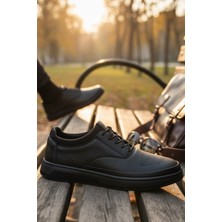 Enoch Hakiki Deri Burun Perfore Detaylı Erkek Sneaker Ayakkabı Ortopedik Taban