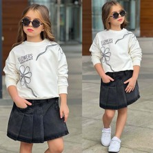 Gültekin Bebe Flowers Desenli Ikili Kız Takım 3-10 YAŞ-13245640 - Beyaz