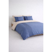 Senfoni Luxe Blue Rhythm 100% Pamuk Saten Çift Kişilik Nevresim Takımı