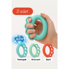 Feyza Design 3 Seviyeli Silikon El Güçlendirme ve Stres Egzersizi Seti