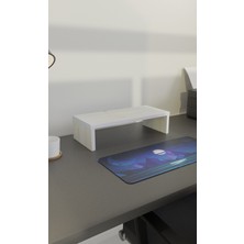 Lupicon Masif Ahşap Monitor Standı, Masaüstü Yükseltici Raf, 45X19X11.8 Cm, Masif Ahşap
