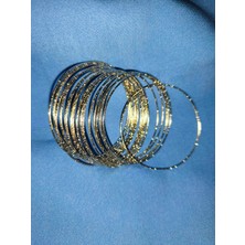 DSD Silver Renk Ince Tel Bilezik 20 Adet