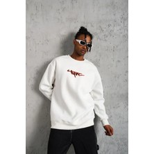 Giyim Center Erkek 3 Iplik Gangster Baskılı Sweatshirt - Beyaz