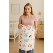 PremiumPort Bebek Yuvarlak Torbalı Oyun ve Düzen Sepeti 46X32 cm