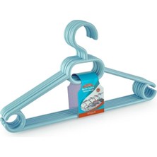 PremiumPort F316 Büyük Boy Klasik Askı 6'lı Turkuaz, Geniş ve Dayanıklı Askı Takımı