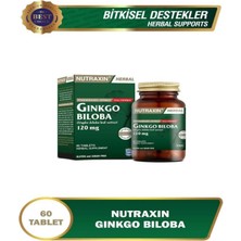 Nutraxin Sentetik Renklendirici, Tatlandırıcı ve Koruyucu Içermeyen Bitkisel Ginkgo Biloba 60 Tablet