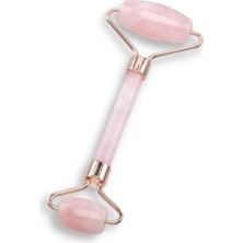 Feyza Design Doğal Pembe Kuvars Taş Face Roller, Güzellik ve Bakım Aracı