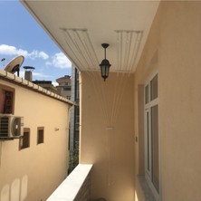 PremiumPort Yüksekliği Ayarlanabilir 6 Çubuklu Asansörlü Çamaşır Kurutmalık Beyaz