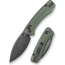 Trivisa Koala-G | Çapraz Kilitli | Yeşil Mikarta Sap | N690 Çelik Mini Çakı | JM02-GM-N