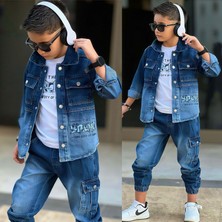 Gültekin Bebe Bronx Erkek Kot Üçlü Takım 3-10 YAŞ-251471050 - Mavi