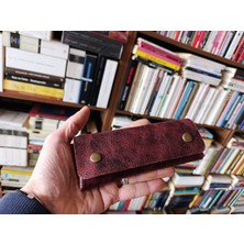 Mahfuz Crazy Gerçek Deri Tamamen El Emeği Özel Kalemleriniz Için Kalemlik Kalemkutu (15.5x6.5 ) NLU262