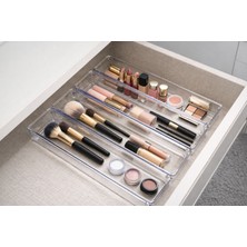 Şeffaf Çekmece Organizeri 4’lü Set – Makyaj, Mutfak & Banyo Organizer