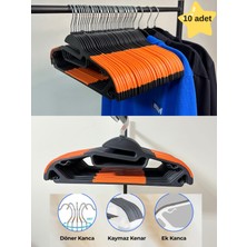 PremiumPort 10 Adet Çok Fonksiyonlu Şık ve Düzenli Ince Elbise Askısı Seti