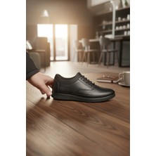 Enoch Hakiki Deri Asimetrik Dikişli Erkek Sneaker Ayakkabı Ortopedik Taban