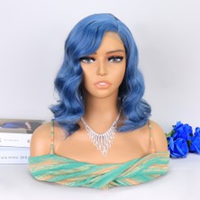 Esranın Dünyası Açık Parlement Mavisi Yan Tül Peruk RSPM34-ESRDNS