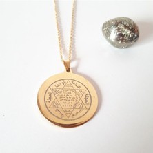 Hz. Süleyman Mührü Çelik Kolye ( Gold ve Silver )