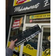 Pi Dekorasyon Volkswagen Uyumlu  Çi?zgi?li? Sarkik El Yazi Model Gümüş Plakalik