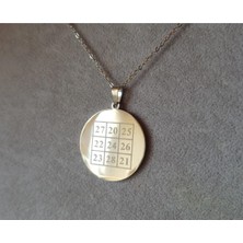 Kubera Yantra (Para Yantrası) Sayı Sekanslı Çelik Kolye