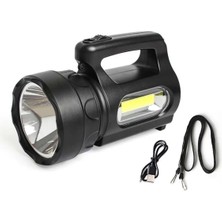 Sezy 900 Lümen Ultra Güçlü El Feneri 1200 Mah Güvenlik Feneri Watton WT-613