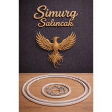Simurg Salıncak ve Design 80*90*30 cm Makrome Salıncak Yapım Halkası Asma Aparatlı