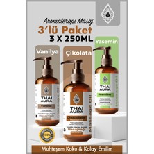 Feyza Design 3X250ML Aromaterapi Kayganlaştırıcı Seti – Vanilya, Çikolata, Yasemin