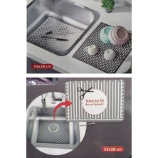 PremiumPort Dikdörtgen Silikon Lavabo ve Buzluk Matı, 33X28 Cm, 1 Adet