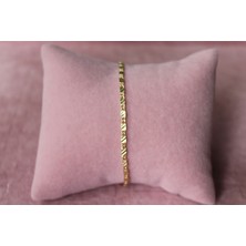 Nuit Kadın Çelik Bileklik Kararmaz 14K Altın Kaplam