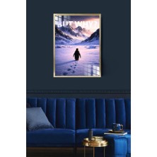 Hediye Metal Baskı Nihilist Penguen Çerçeveli Metal Poster