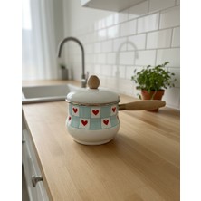 Alev Emaye Sütlük & Sosluk & Yumurta Haşlama Tenceresi Mini  ( 0,9 Lt )