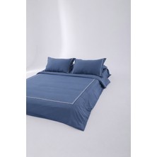 Senfoni Luxe Steel Rhythm 100% Mat Pamuk Saten Çift Kişilik Nevresim Takımı