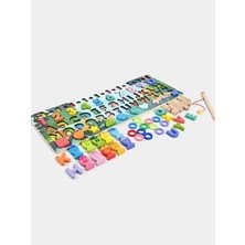 Gümrük Bey Montessori Eğitici Ahşap Oyun Tahtası – Balık Tutma ve Matematik Öğrenme Seti