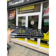 Pi Dekorasyon Çizgili Model Isime Özel Pleksi Plakalık