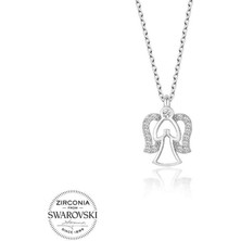 Inure Jewelry Swarovski Taşlı Gümüş Melek Bayan Kolye